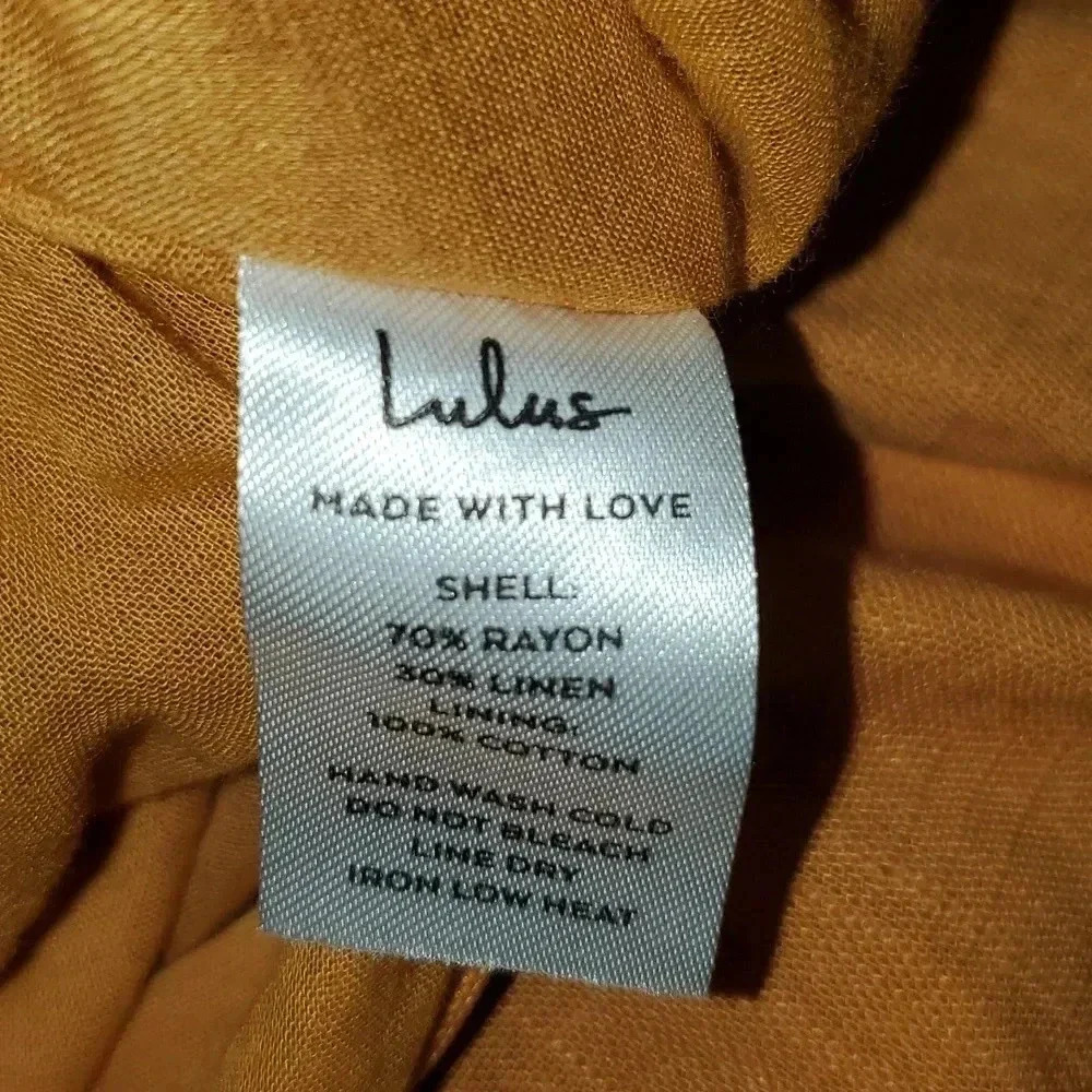 Lulus Reach for Radiance Marigold Halter Wide-Leg Jumpsuit Size M NWT - Picture 12 of 14
